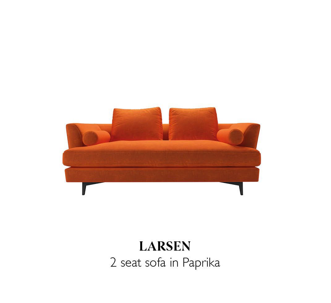 Larsen 2 seat sofa in Paprika